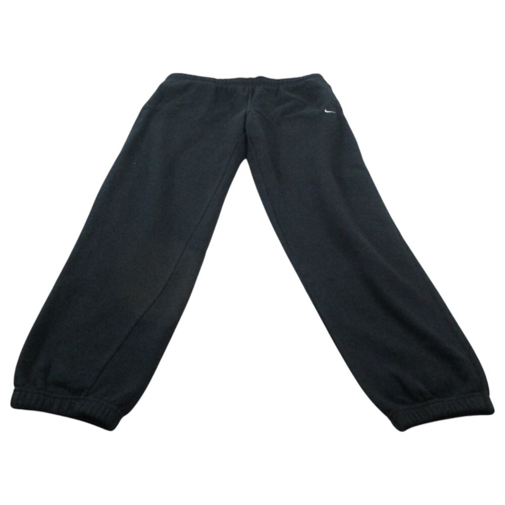 Nike Jogger Mens‎ Large Black Fleece Lined Sports Pants Swoosh Logo Drawstring